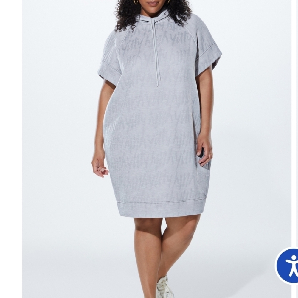 YITTY Light Gray Hooded Swim Cover-Up